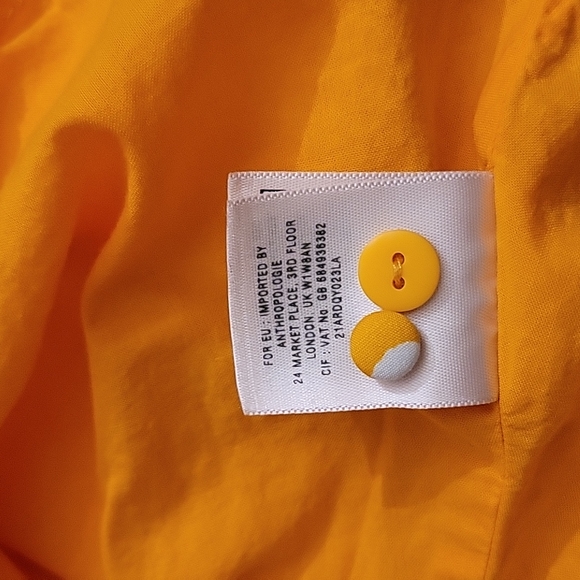 Moulinette Soeurs Anthropologie Melora Yellow Polka Dot Dress in size 2 - Picture 16 of 16